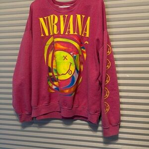 pink nirvana crewneck